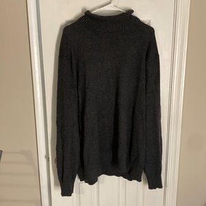 Grey turtleneck sweater